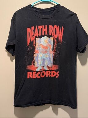 Death Row Records Graphic Tee - Black with Red Print